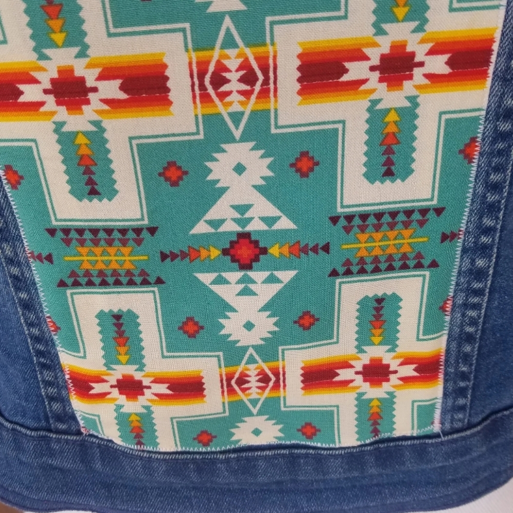 Kids Denim Tribal Jacket - Picture 6 of 7